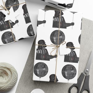 Star Wars gift wrap, Star Wars wrapping paper, Darth Vader birthday gift wrap, Star Wars birthday wrapping paper, movie wrapping paper