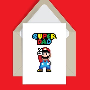 Cartão de superpai, cartão de videogame para o dia dos pais, cartão de dia dos pais para subir de nível, cartão de pai para videogame, dia dos pais, cartão de pai divertido, cartão de aniversário para o pai
