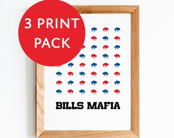 Buffalo Bills Fan Art Print Set (Digital Download)