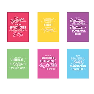 Cartes de la Saint-Valentin, lot de 6 cartes galentine téléchargeables 5 x 7, cartes compliment Leslie Knope, compliments Leslie à Ann, cartes garentines