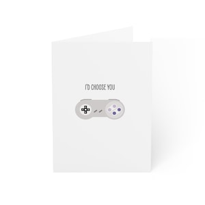 Tarjeta "Te elijo", tarjeta de San Valentín, tarjeta para cualquier momento, tarjeta de videojuego, tarjeta "Te amo", tarjeta "Eres especial", tarjeta de aniversario, tarjeta de cumpleaños.