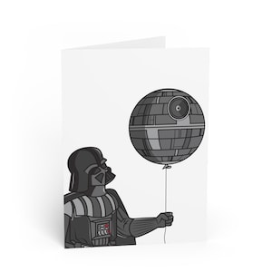 Star Wars Geburtstagskarte, Darth Vader Geburtstagskarte, Death Star Karte, Star Wars Geburtstagskarte, Death Star Ballon Karte, Star Wars lustige Karte