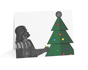 スターウォーズ*漫画*クリスマス*カード-グリーティングカード-スター