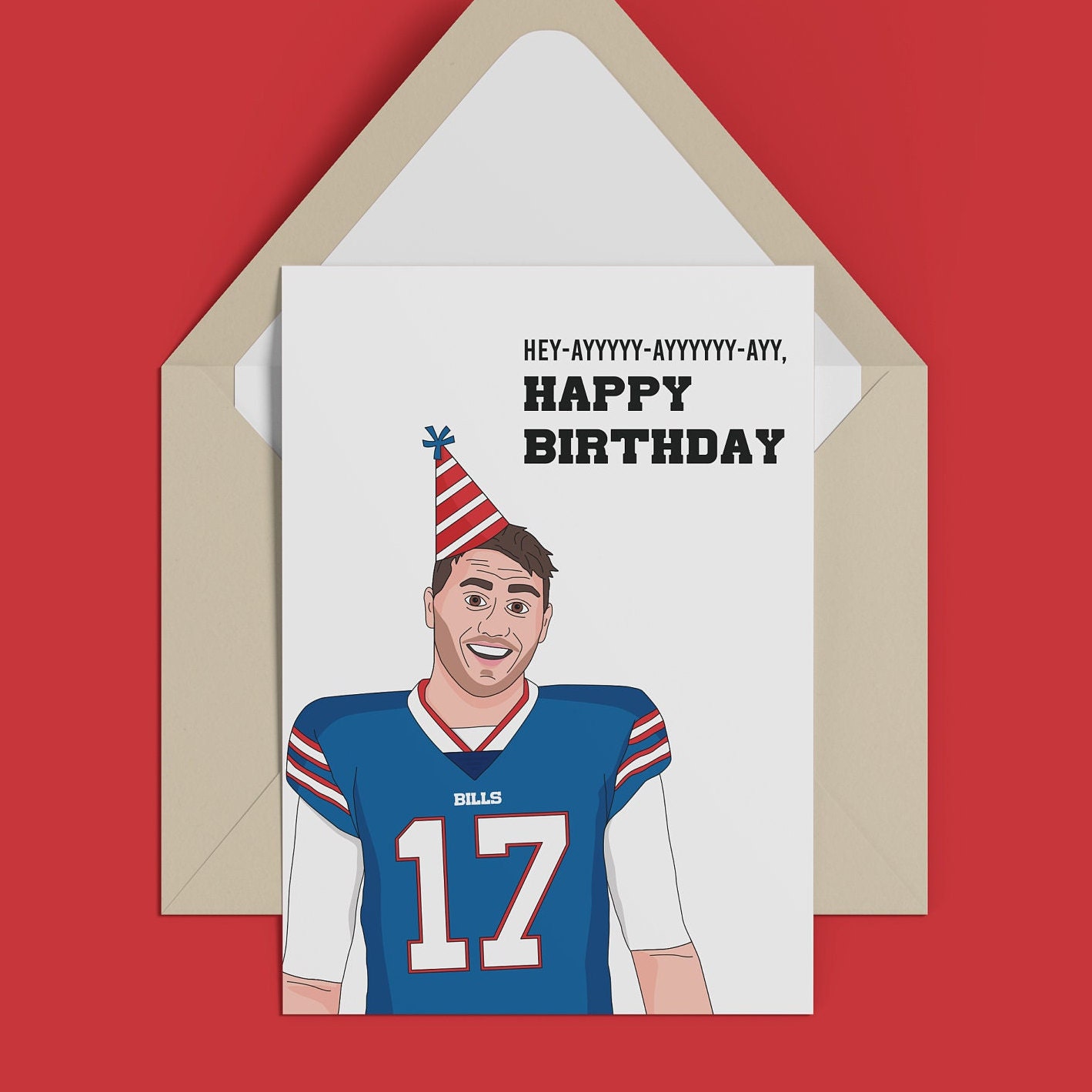 Josh Allen 8 Card Pack, Josh Allen Birthday Card, Buffalo Bills Cards