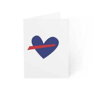 Tarjeta de felicitación de los Bills, diseño de corazón de los Buffalo Bills, día de San Valentín de los Bills, cumpleaños de los Bills, tarjeta de "te amo" de los Bills, tarjeta de Bills para cualquier momento, tarjeta de Bills