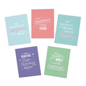 Galentines dag, Galentine, gratulationskort med flera designer (5-pack) Leslie, Parks and Rec