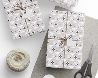 Video Game Controller Gift Wrap, Gamer Birthday Wrapping Paper