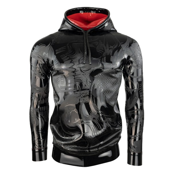 Hoodie SKULL EXTREME  Latex Laser Edition