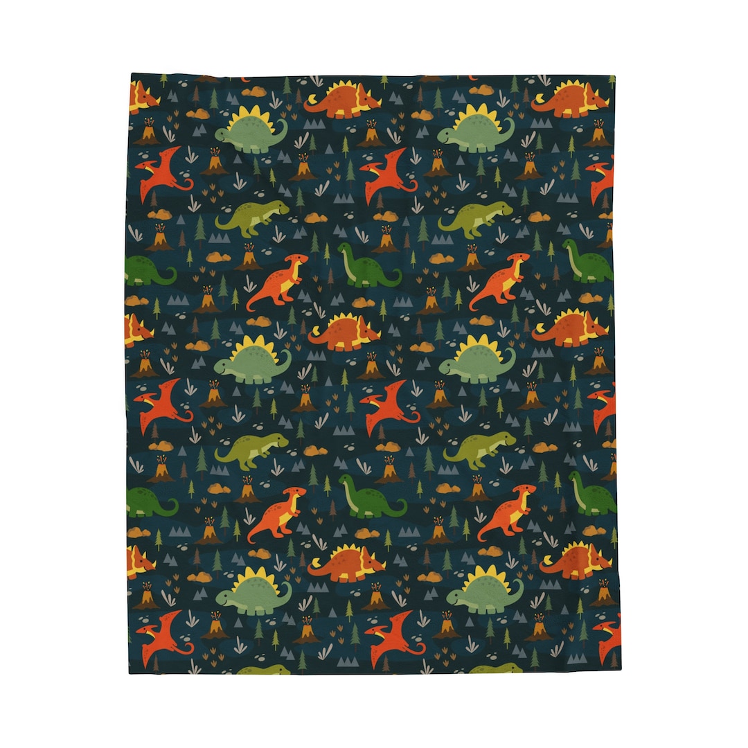 Cute Dinosaur Blanket Velveteen Plush Blanket Forest Dinosaur Baby
