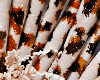 Cowhide Glitter Gel Pen,  Cow Print Inspired - Refillable