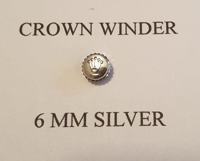 Replacement Crown watch winder + case Albuquerque Mall mm silver store metal insert 6