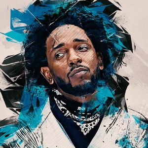 Kendrick Lamar Abstract Art, The Heart V, Digital Download, Mr Morale Hip Hop Poster, Sublimation, Fan Art