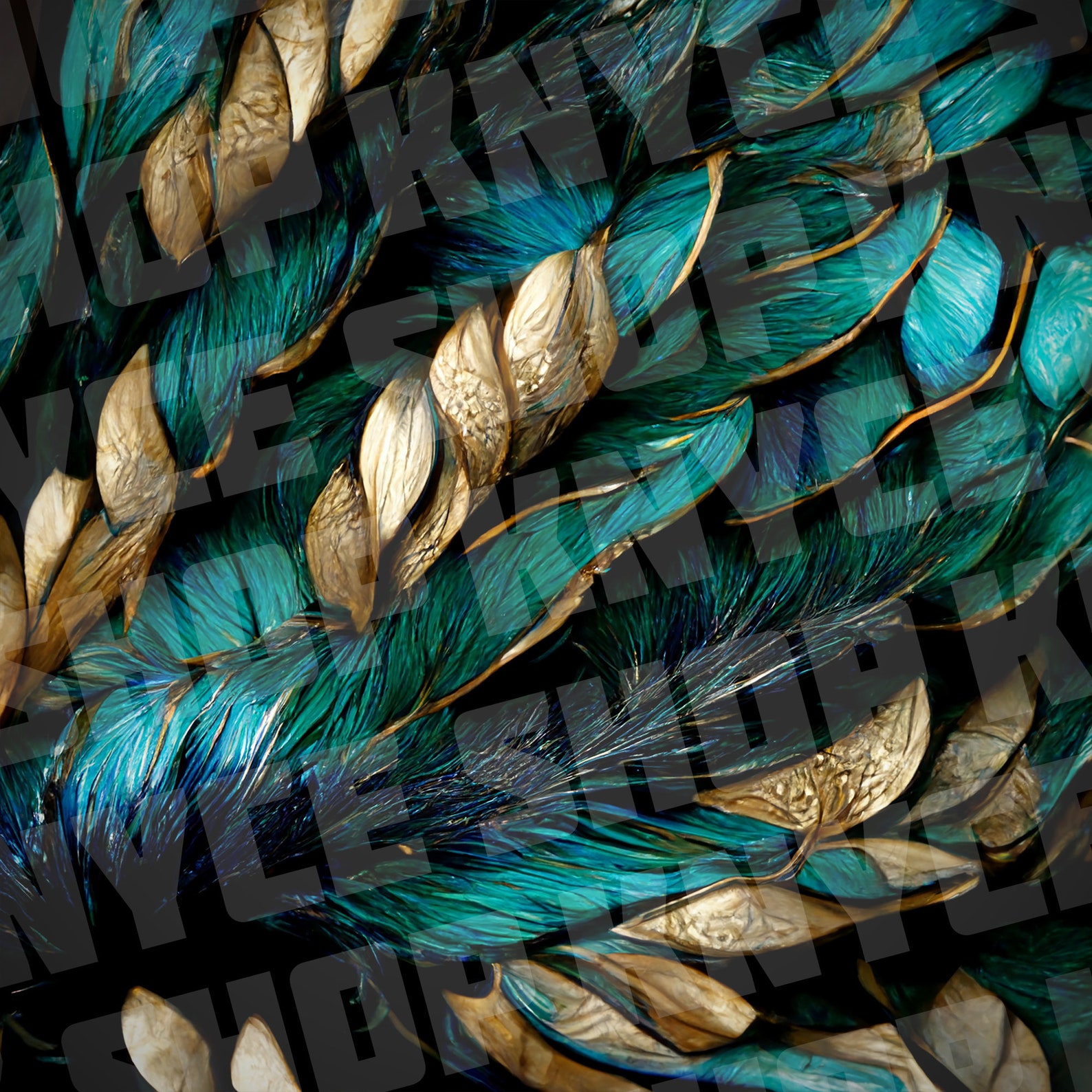 Royal Peacock Feather Texture 5 PACK Digital Download - Etsy