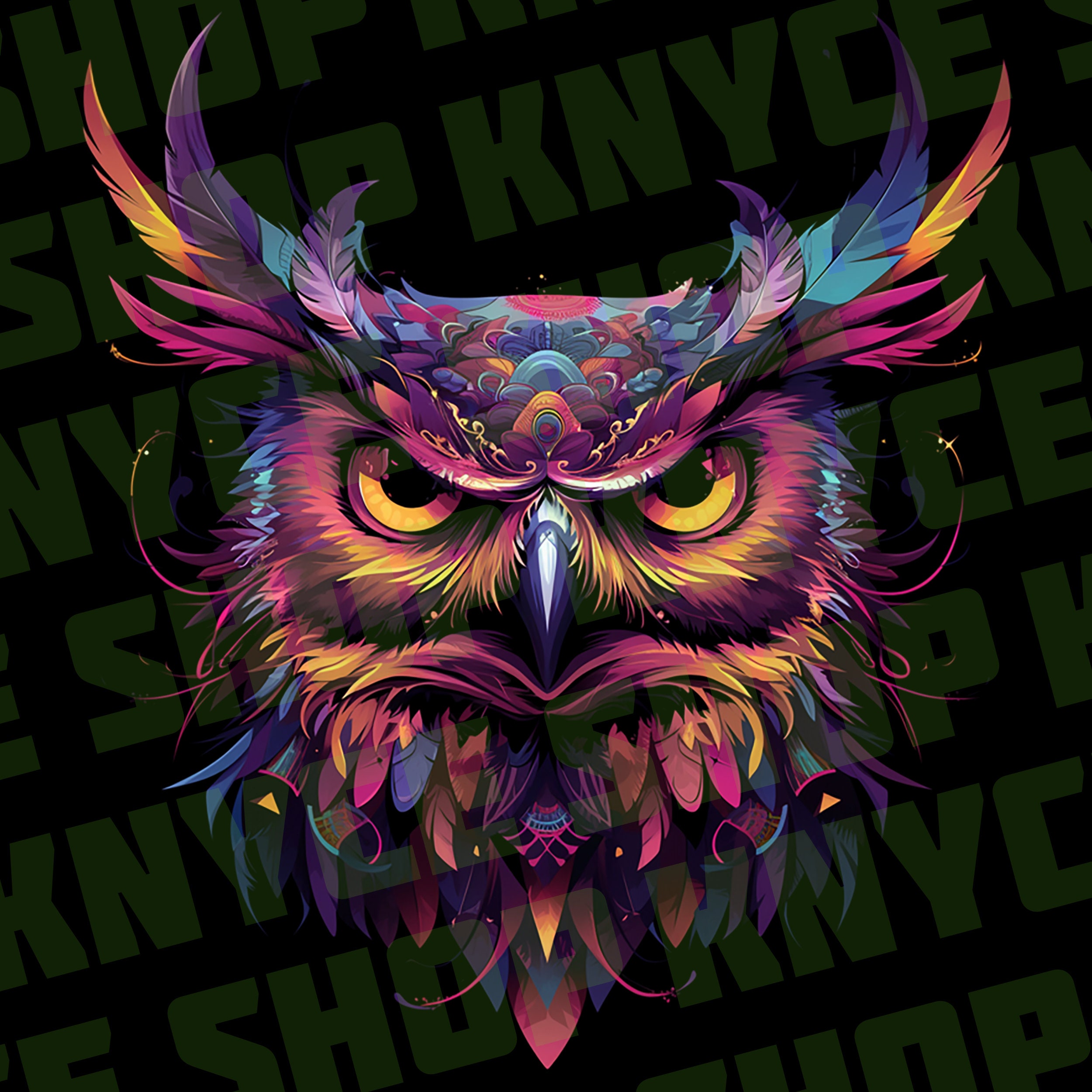 5 Abstract Psychedelic Owl Sublimation PNGs | Digital Download | Tumbler Sublimation | Owl SVGs | Co