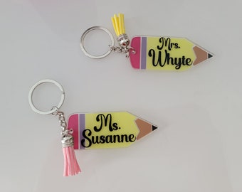 Custom Pencil Keychain Teacher Appreciation