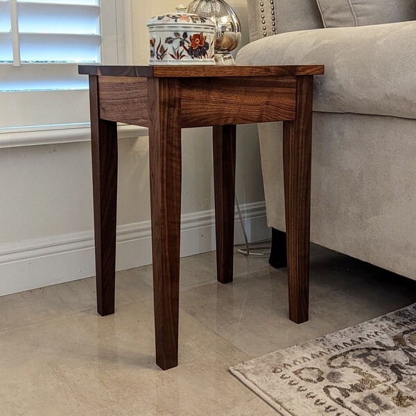 Walnut End Table - Etsy