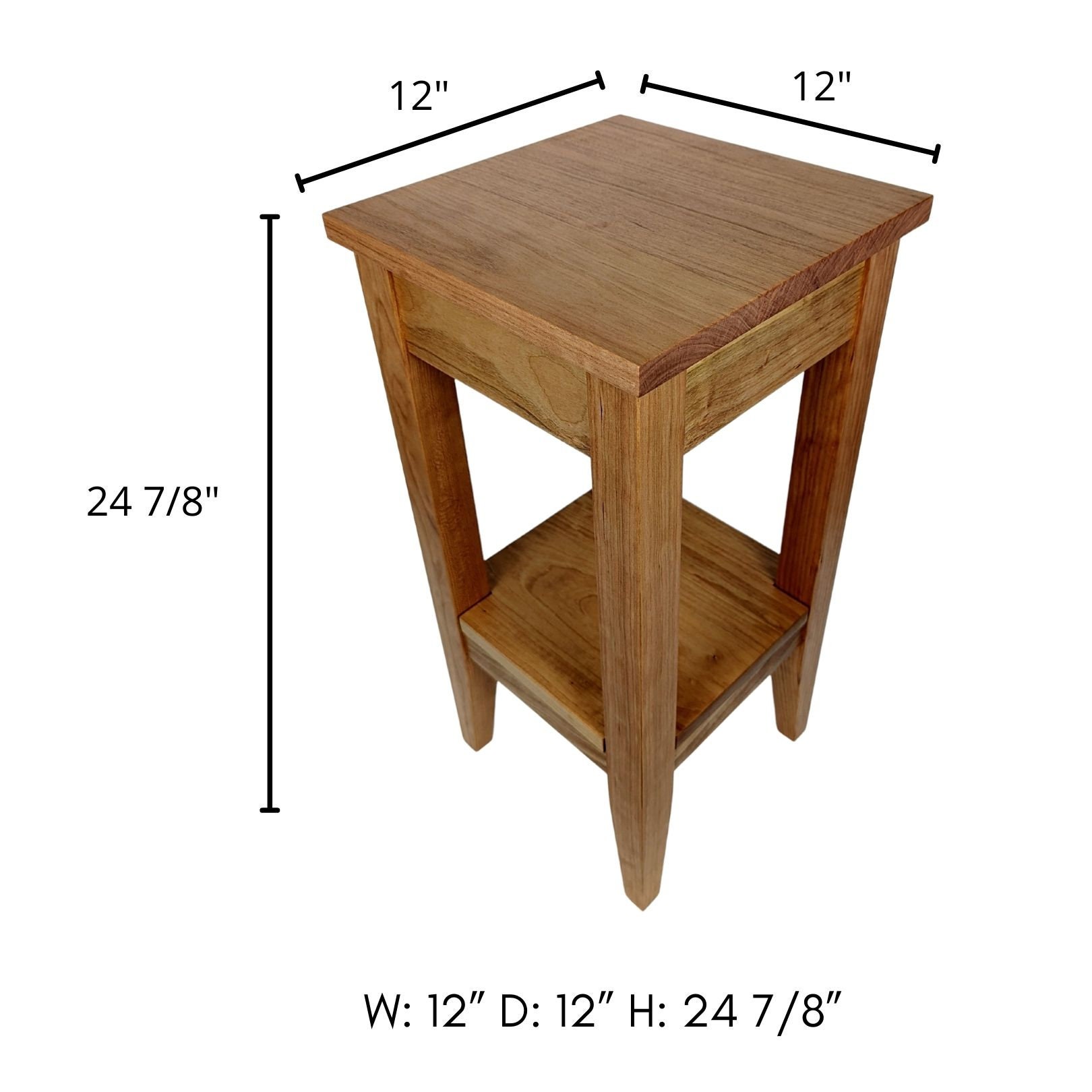 Small Wood Side Table Cherry Table Square End Table Sofa Etsy