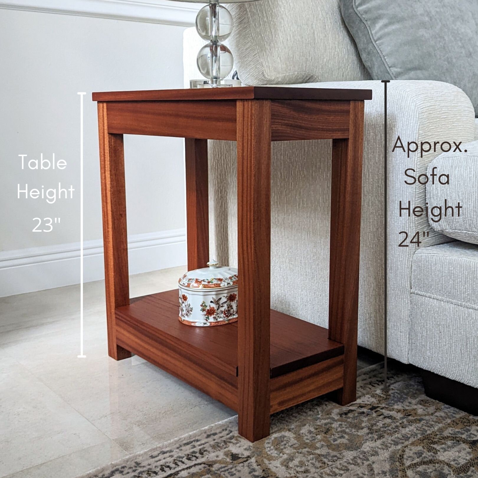 Gahagan end table with storage deals