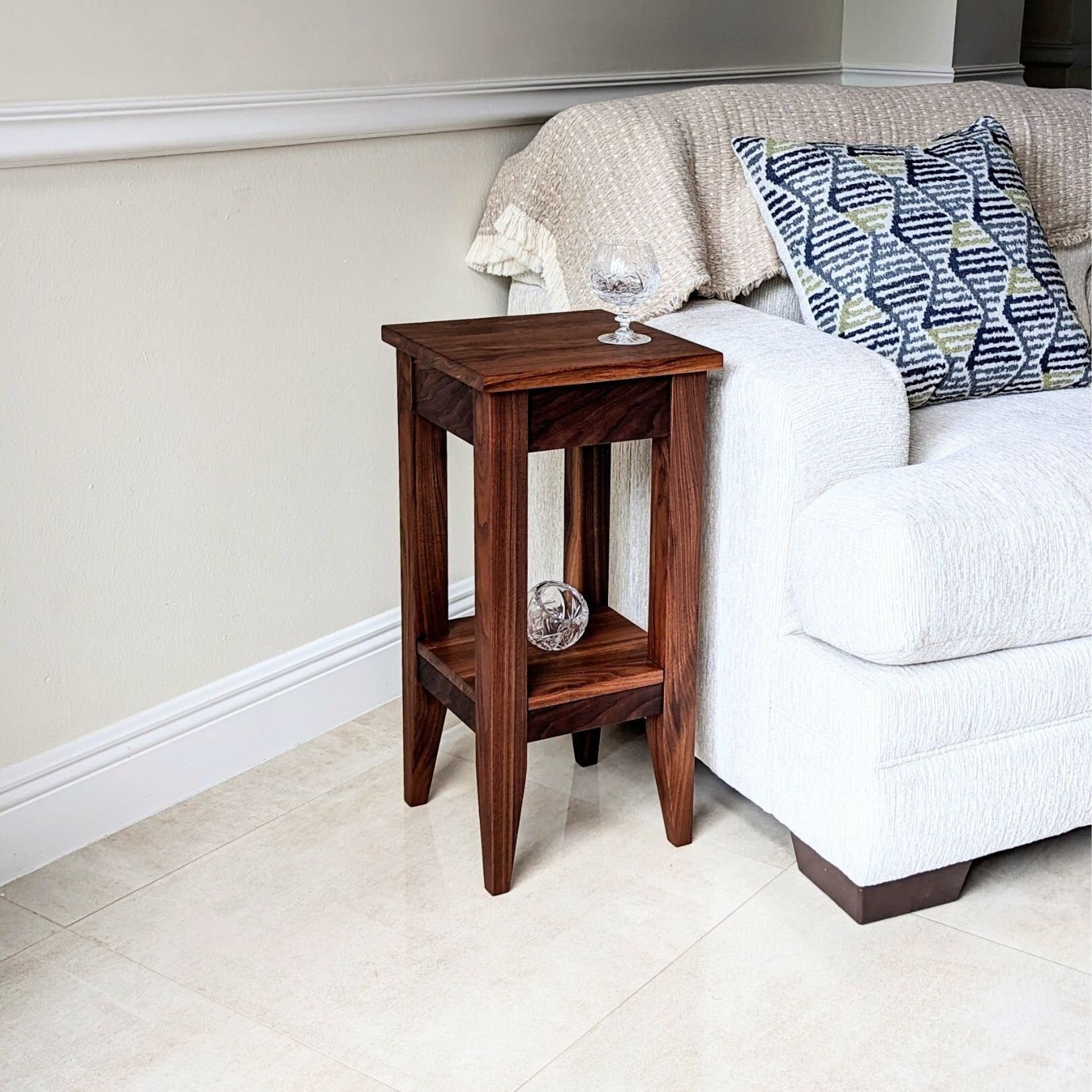 Small square end table with drawer deals