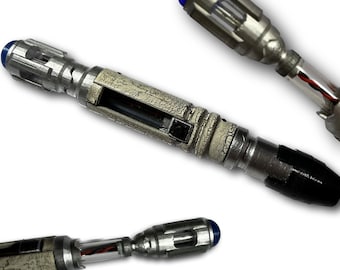 10th Doctor's Sonic Screwdriver Prop Replica - Wide Slider, LED Light Up