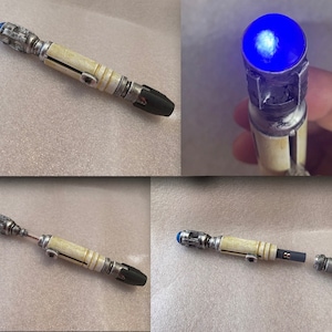 Doctor Who 10th Doctors Sonic Screwdriver LED light up Extending Slider Prop Replica