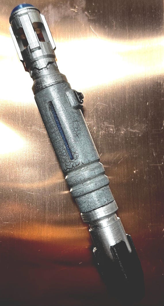 The Aztec Doctor Who 10th Doctors Sonic Screwdriver Grey LED Light
