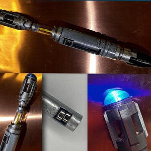 Doctor Who 10th Doctors Sonic Screwdriver Grey Wide slider LED light up Extending Slider Prop Replica