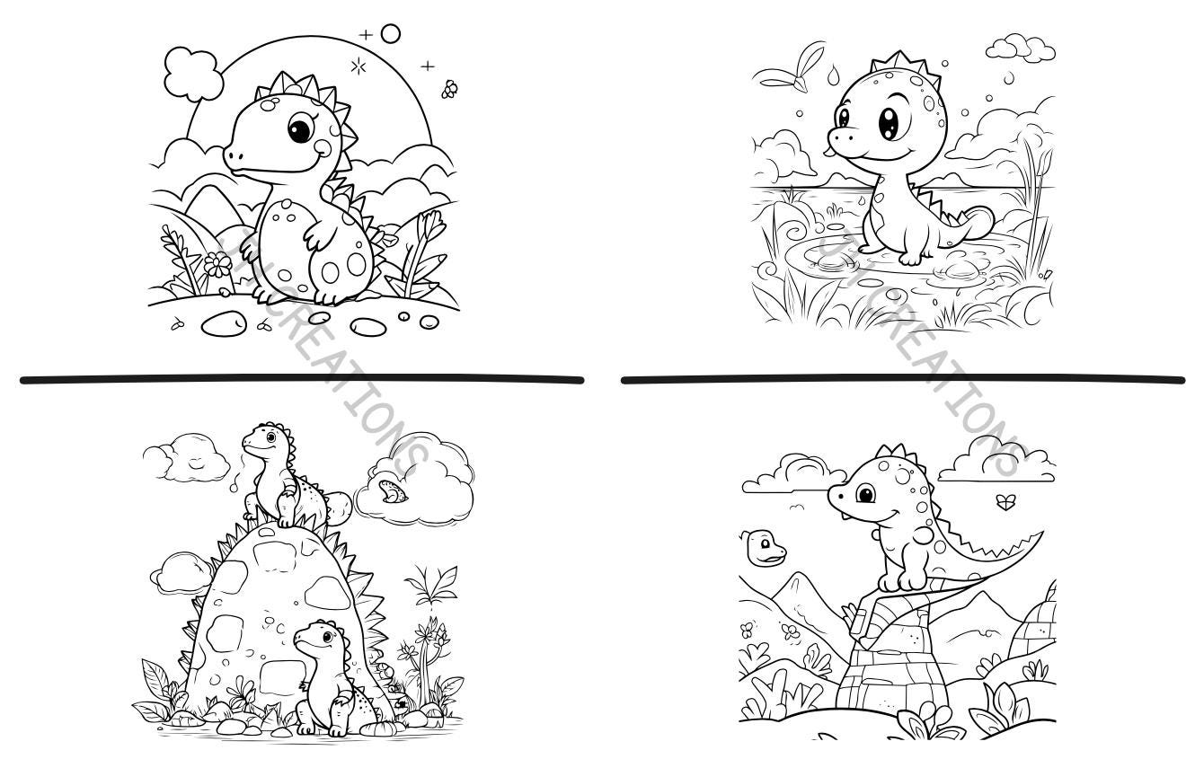 Dinosaur Coloring Pages for Kids | Printable Dino Coloring Pack ...
