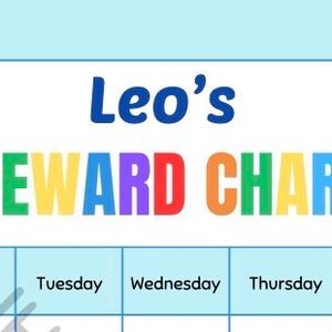 Reward Chart Lettering Behavior & Chore Tracker - Printable Kids Reward Chart - Instant ...