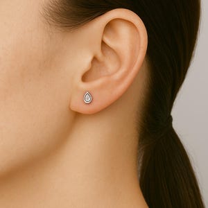 Orecchini a bottone con diamanti coltivati in laboratorio, purezza VVS-1, orecchini a bottone con diamanti da laboratorio di colore E-F, gioielli in oro massiccio 14k, regali con diamanti