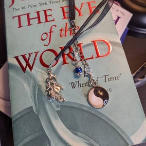 Wheel of Time Bookmark, Custom Ribbon Bookmarks, Aes Sedai Ajah, Aes Sedai Symbol, Dragon Bookmark, WoT bookmarks