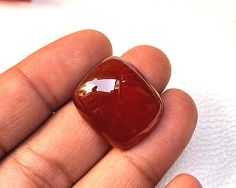 Granate hessonita natural en forma de cabujón con forma de cojín para la fabricación de joyas, 25*23*7,5 mm