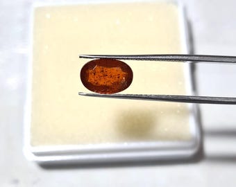 Naturlig orange kyanit fasetterad ovalslipad ädelsten för smyckestillverkning 6×10×3 mm lös kyanit