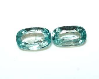 Par de piedras preciosas de circón Paraiba: 5,8 ct, piedras preciosas sueltas extraídas de Camboya para joyería.