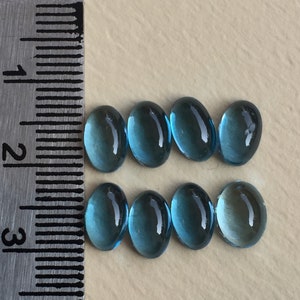 Rare swiss blue topaz oval mm size cabochon 7×5 lbt cabs calibrated size handmade gemstone