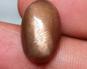 Natürliche Sonnenstein Oval Cut Cabochon: 8 Karat, lose Edelstein für die Schmuckherstellung, Erde abgebaut