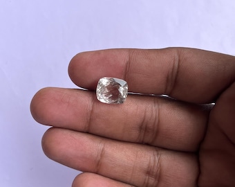 天然イエロースキャポライト ファセットカット クッションシェイプ ジェムストーン 10.5x12x7 mm