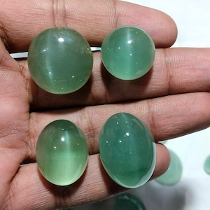 Natural green Aquamarine catseye gemstone for jewelry making rare beryl stone