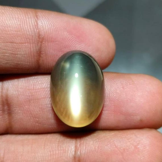 Natural Green Moonstone Cabochon: Oval Flat Back , AAA+ Quality Calibrated Gemstones , 22 Carats, Indian Crystal