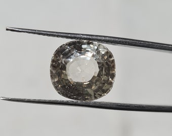 Genuine Natural  White Topaz Cushion Faceted Loose Gemstones, April Birthstone 12×11×8.5 mm.