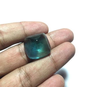 Bio Fluorite Gemstone Sugarloaf Cushion Gemstone For Jewelry Making