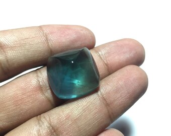 Bio Fluorite Gemstone Sugarloaf Cushion Gemstone For Jewelry Making