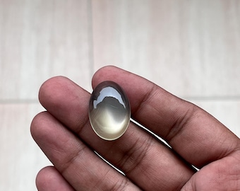 天然グリーンムーンストーンカボション：ジュエリー用オーバルジェムストーン 24x17x7.5 mm