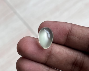 天然グリーンムーンストーンカボション：洋ナシ型卵形宝石（ジュエリー用）16x11x11mm