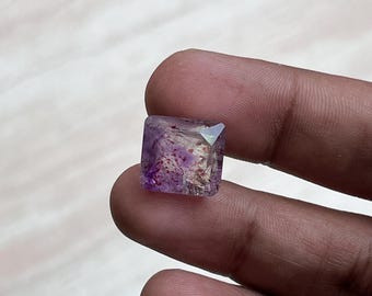 オールドカット スーパーセブンクォーツ ファセットカット宝石 14x12.5x9.5 mm