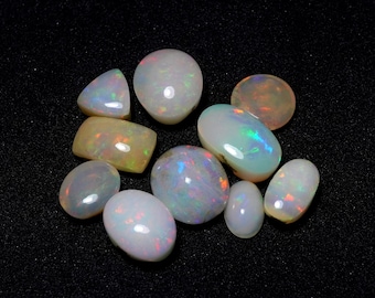 Natuurlijke Ethiopische opaalmix cabochon: AAA-kwaliteit sieraden maken opaal oktober geboortesteen