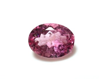 Natürlicher Baby-Rosa-Turmalin Oval facettierter loser Edelstein für Schmuck, kalibrierter loser Stein, Rubelit Oval, 1.49 Karat