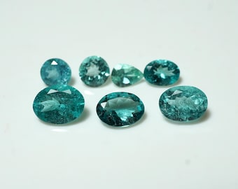 Indigolite Tourmaline Gemstone: Faceted Mix Shape, Natural Blue