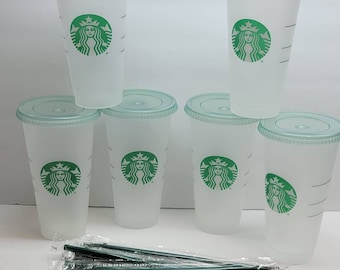 Starbucks Cups, Clear Starbucks Cups With Clear Lid. - Etsy