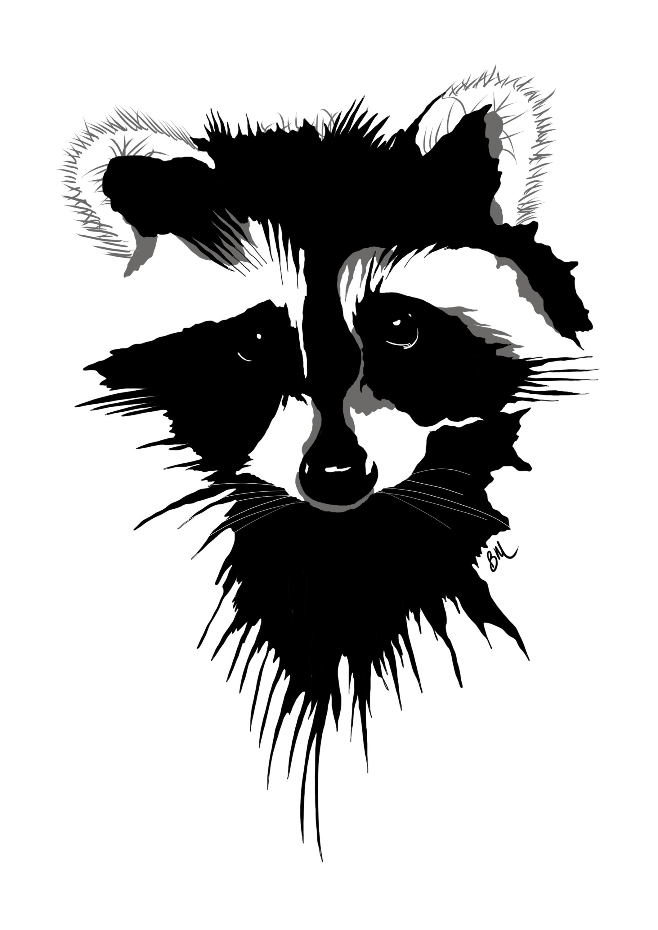 Raccoon Tattoo - Etsy Raccoon Tattoo - Etsy